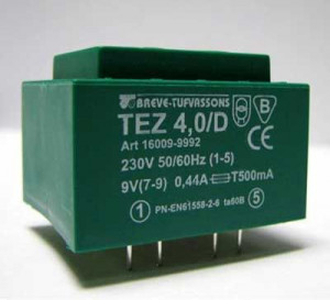Transformator TEZ 4/D 230/9V
